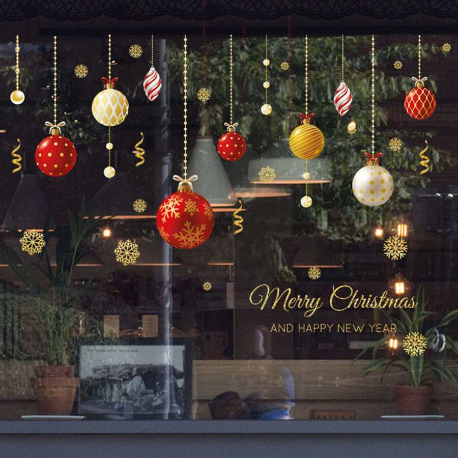 Christmas Ball Window Sticker SHEIN USA