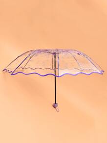 1 pieza Paraguas con patrón floral - transparente - Ver 2