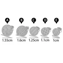 2 chiếc Thép không gỉ Hoa tai Cơ sở Tròn Hoa tai Quân nhu Hoa tai Thành phần Trình kết nối Phụ kiện trang sức DIY Hoa tai - Bạc - Xem 5