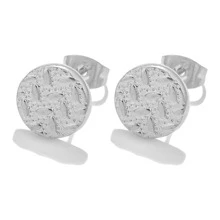 2 chiếc Thép không gỉ Hoa tai Cơ sở Tròn Hoa tai Quân nhu Hoa tai Thành phần Trình kết nối Phụ kiện trang sức DIY Hoa tai - Bạc - Xem 11