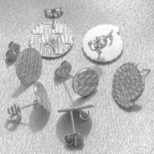 2 chiếc Thép không gỉ Hoa tai Cơ sở Tròn Hoa tai Quân nhu Hoa tai Thành phần Trình kết nối Phụ kiện trang sức DIY Hoa tai - Bạc - Xem 4