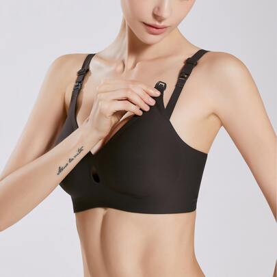 Maternity Solid Cut Out Nursing Bra