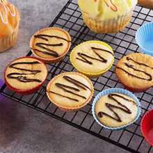 Colorful 7cm Silicone Muffin Cup Mold Set of 12