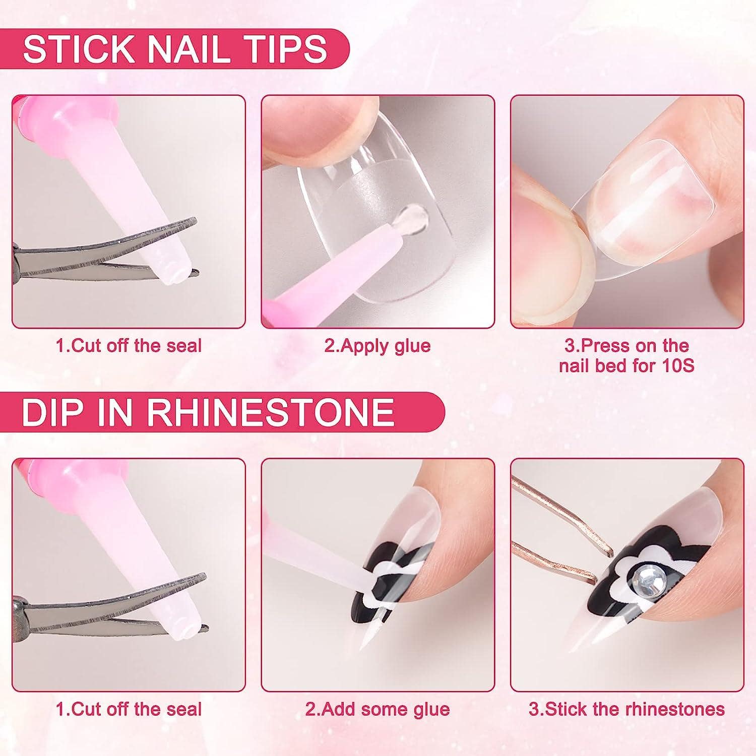 Nail Glue for Press on Nails krofaue 14PCS Press on Nail Glue for Nail