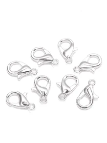 50 pièces/paquet Argent Fermoir À Homard Crochet Connecteurs Pour Fabrication De Bijoux DIY Collier Bracelet Chaîne Accessoire