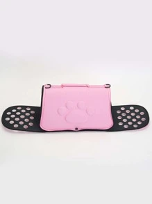 Mochila portadora para mascota teddy gato jaula portátil Bolso para gatos con con tira de mascota suministros - Champán - Ver 4