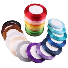 1 rollo de cinta de satén, cinta de tela de poliéster para manualidades y decoración, para envolver regalos, DIY (puede haber una ligera diferencia de color debido a las condiciones de iluminación y visualización)