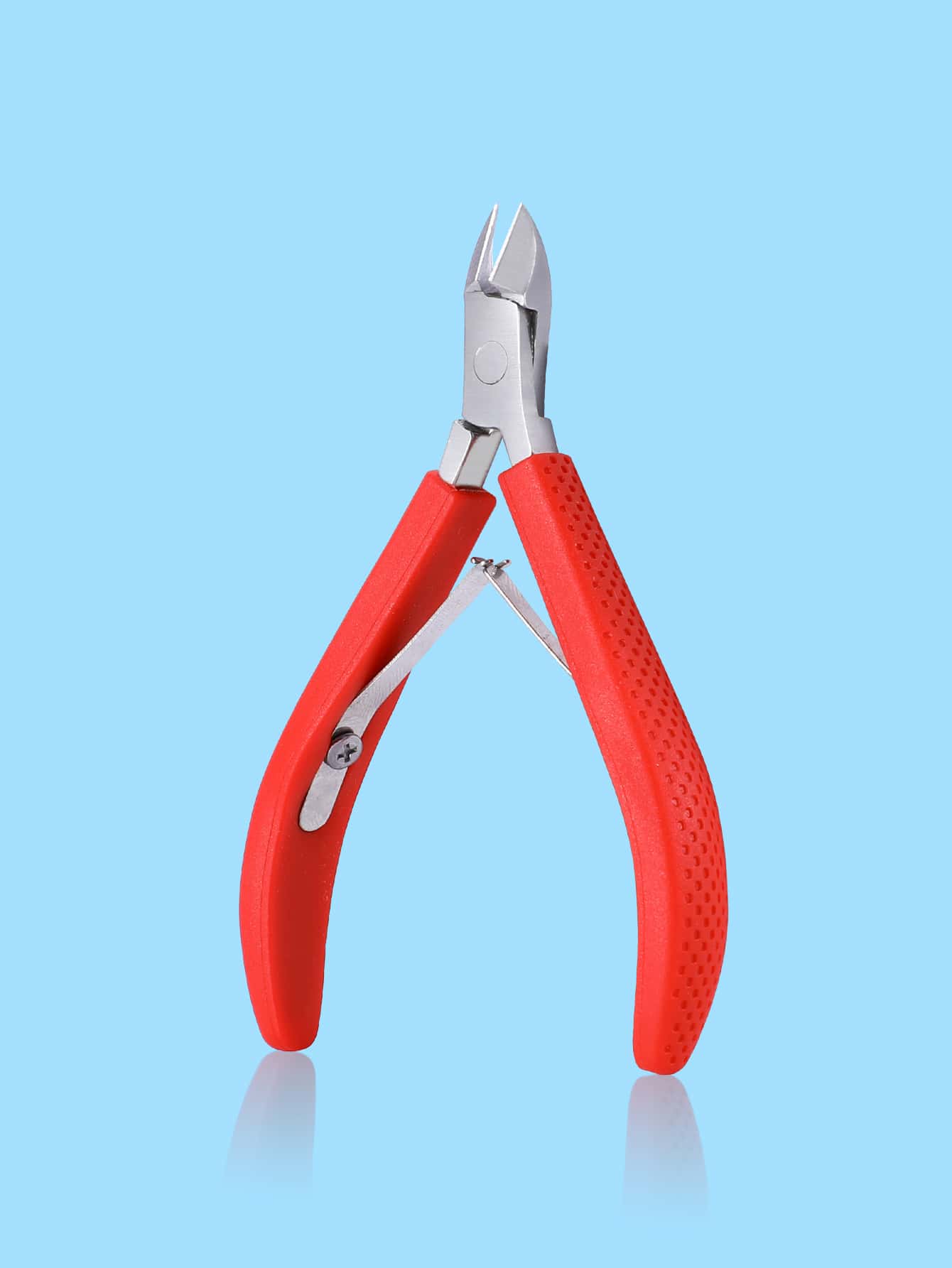 Silicone Móng tay Kềm biểu bì Làm móng tay Cây kéo Da chết Để loại bỏ Đồ dùng để cắt Dụng cụ cắt sửa Công cụ - Đỏ - Xem 1