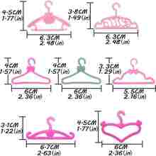 50入組混合風格玩偶衣架,玩具晾衣架,帶多種組合 - 彩色 - 查看 5