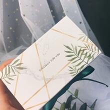 5件組綠色/紅色/藍色禮品盒套裝，生日派對、婚禮、嬰兒洗禮、聖誕禮盒，包含巧克力餅乾、蛋糕裝飾與緞帶，聖誕節 - 綠色 - 查看 2