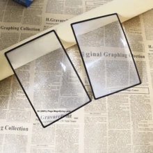 1入組A4充分放大鏡,閱讀放大鏡帶3X()可放大鏡片,閱讀工具適用於老年 - 黑色 - 查看 3