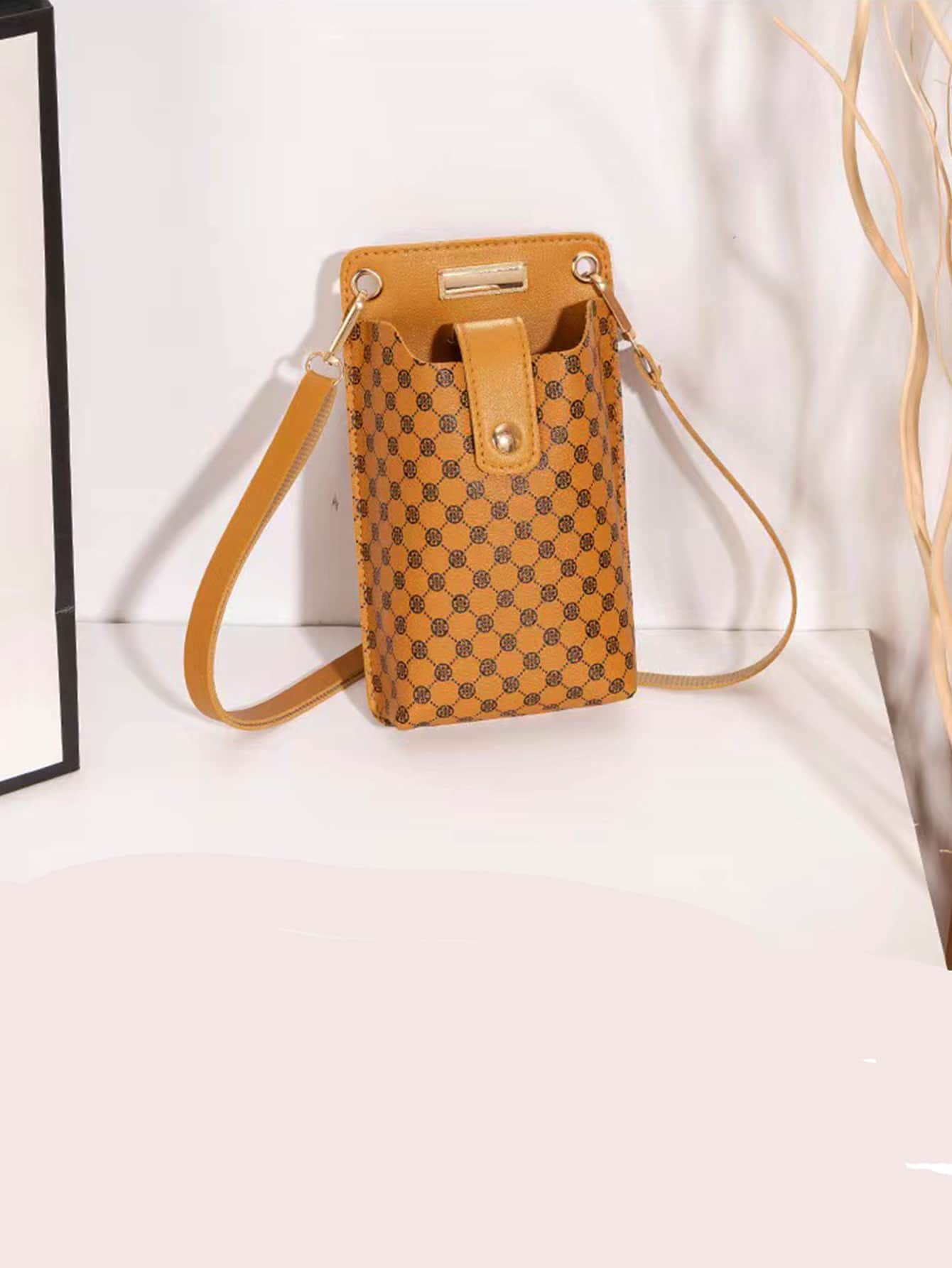 PVC Retro Printed Multi-Level Shoulder Travel Mobile Phone Wallet For Women Wallet Purse Wallet - Multicolor - View 1