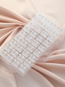 Bộ 36 đôi bông tai đính ngọc trai giả thời trang hình học đơn giản - trắng - Xem 1