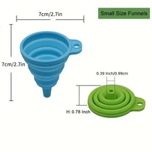 1入組矽膠可折疊漏斗,便攜廚房做飯工具適用於葡萄酒和油 - 綠色 - 查看 6