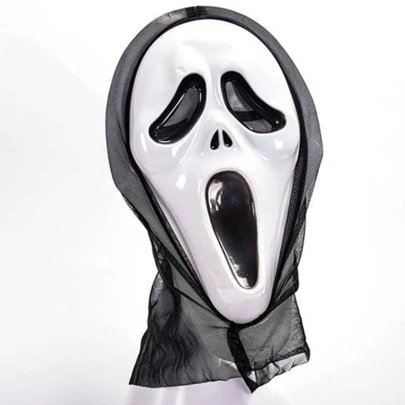 1pc Party Supplies Ghost Face Mask, Halloween Party Mask