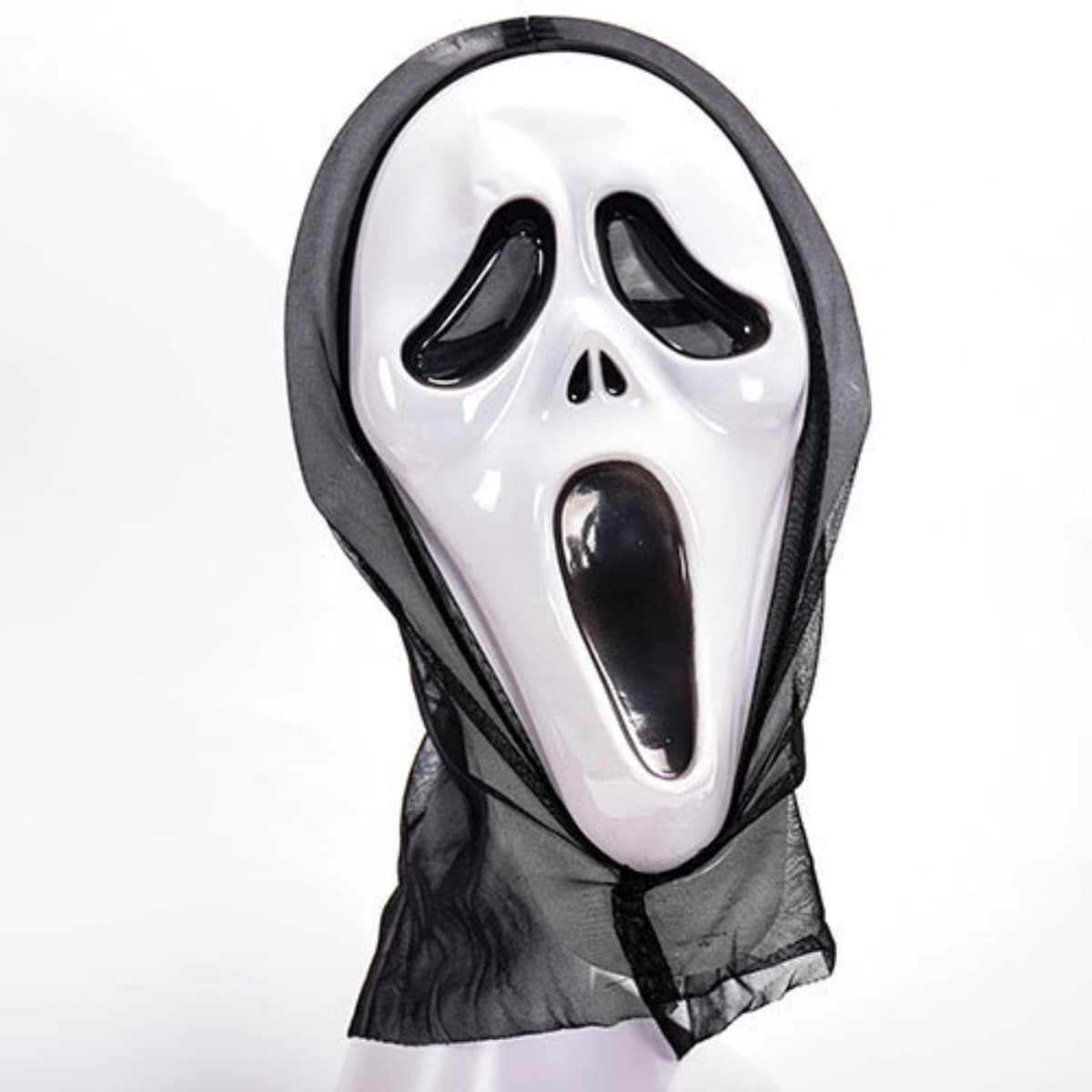 1pc Party Supplies Ghost Face Mask, Halloween Party Mask - White - View 1