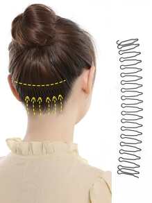 1入組返校用頭髮捲曲控制小工具 - 黑色 - 查看 2