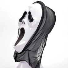 1pc Party Supplies Ghost Face Mask, Halloween Party Mask - White - View 6