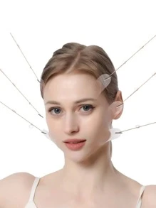 Invisible Matte Transparent Adhesive Tape For Face With Drawstring - Clear - View 1