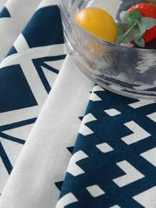 1入組波西米亞風格菱形棋盤格窗簾帶印花圖案和竿口袋設計 - 彩色 - 查看 4