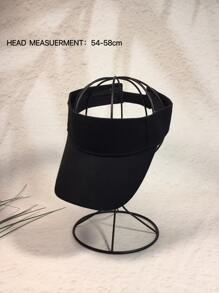 1pc Unisex Solid Sun Protection Casual Visor Hat For Outdoor Travel