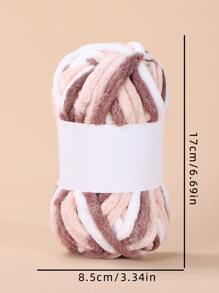 1 Roll Of Colorful Chunky Knitting Yarn, Hand-knitting Scarf Thread - Multicolor - View 2