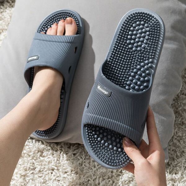 Men Massage Sandals And Slippers For Summer Bathroom Bathing, Non-Slip Shoes For Women Home Shoes (Some Massage Points Are Randomly Placed)