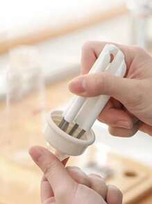 1 pezzo pieghevole Tazza Copertina Spazzola multifunzionale Spazzola pulizia per cucina scanalatura fessura pulizia