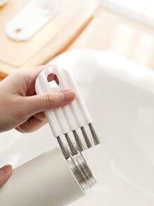 1 pezzo pieghevole Tazza Copertina Spazzola multifunzionale Spazzola pulizia per cucina scanalatura fessura pulizia