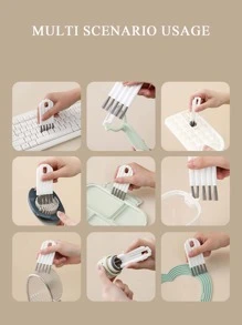 1 pezzo pieghevole Tazza Copertina Spazzola multifunzionale Spazzola pulizia per cucina scanalatura fessura pulizia