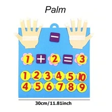 Children's Educational Felt Diy Toy Set For Making An Apple, Palm & Fish Shape, Early Learning Puzzle - Multicolor - View 6