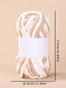 1 Roll Of Chunky Colored Knitting Yarn, Handmade Scarf Knitting Yarn - Multicolor - View 2