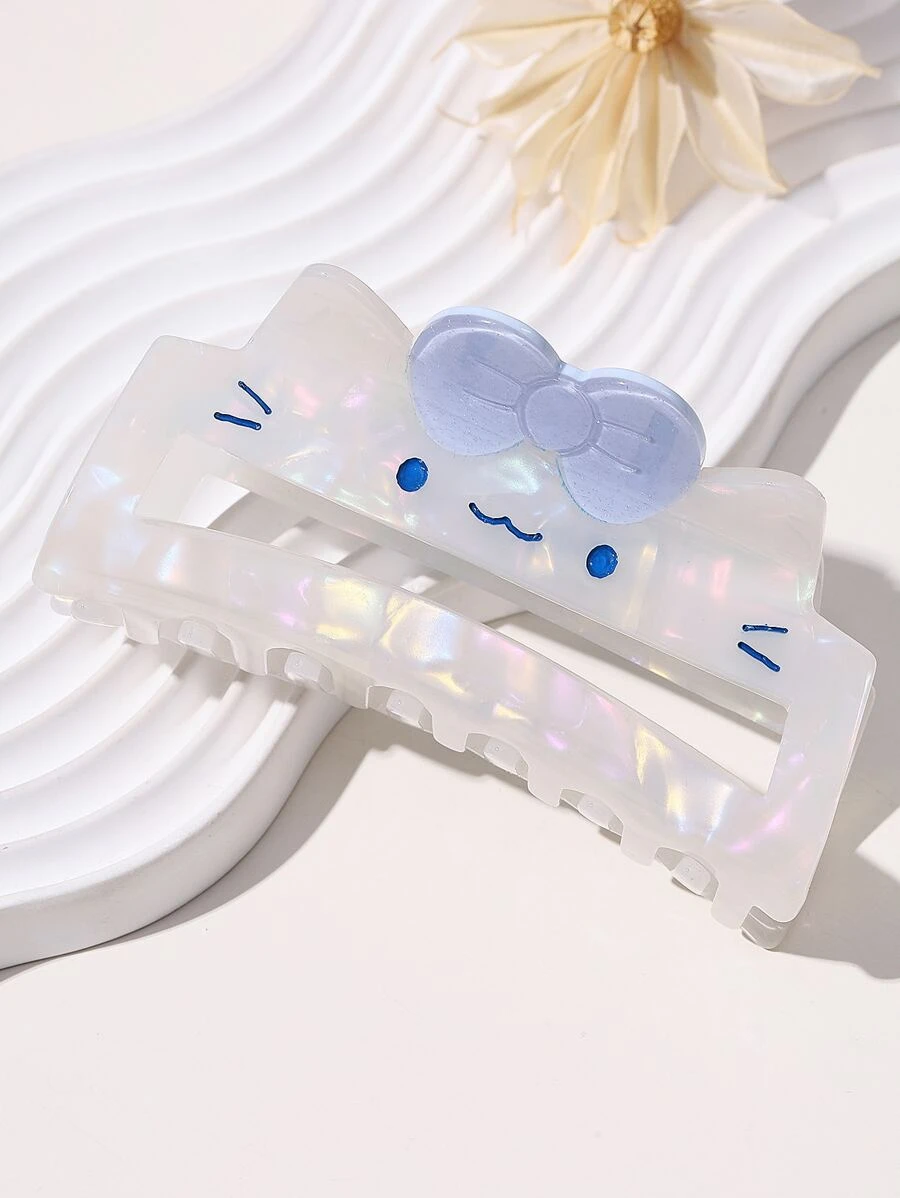 1pc Cute Cartoon Design Acetic Acid Antislip Strong Hold Large Hair