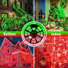 KBO JMEXSUSS 168ft 600 LED Christmas String Lights Outdoor, Color Changing Christmas Lights, Christmas Twinkle String Lights Plug In For Tree Halloween Porch Yard Christmas Decorations - Red to Green - View 6
