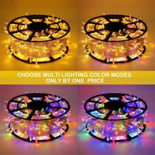 KBO JMEXSUSS 600 LED Color Changing String Lights Plug In, 168FT Warm White & Multicolor Christmas Lights With Remote, Christmas String Lights Outdoor Waterproof Clear Wire For Tree Xmas Decor - Warm White to Multicolor - View 2