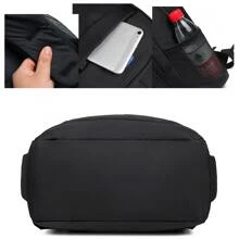 Shendy Vendy Mochila De Hombre Multifuncional De Gran Capacidad, Moderna Estilo Clasico, Para Viaje, Colegio o el ocio, versión coreana simple - Verde - Ver 5
