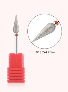 Nail Art Polish Head, Carborundum Dead Skin Removal Nail Drill Bit For Women And Men,Nail Supplies,Nail Tools,Nail Art Tools,Back To School,Nails,Nail Tools For Press On Nails,Manicure Pedicure Tools - Red - View 5
