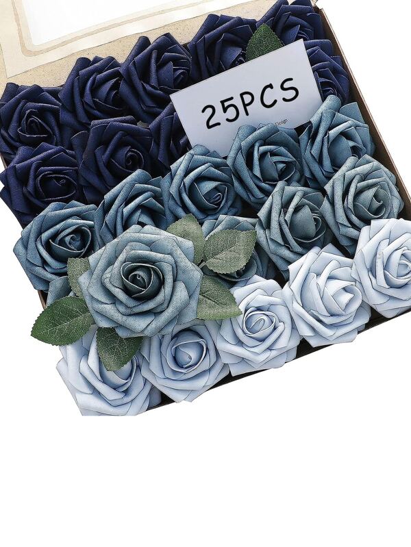 Floroom Artificial Flowers 7/12/17/22/27pcs Real Looking Dusty Rose Colors Foam Fake Roses With Stems For DIY Wedding Bouquets Bridal Shower Centerpieces Floral Arrangements Party Tables Home Decorations (OPP Bag Packaging Excluding Box), Valentine Day, Gift Gifts Birthday Graduation