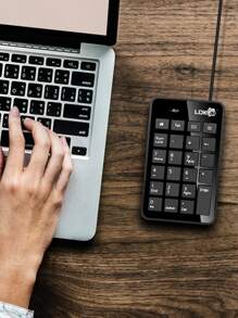 LDKai Accounting Cash Register Laptop External Input Mini Numeric Keyboard - Black - View 2