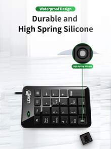 LDKai Accounting Cash Register Laptop External Input Mini Numeric Keyboard - Black - View 6