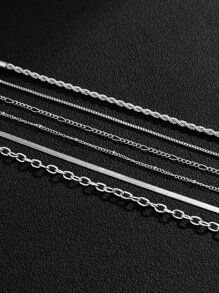 6入組/套簡約風多元素手鏈套裝適合男士