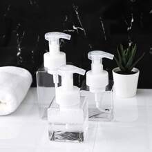 Foaming Dispenser Bottle For Mousse, Liquid Soap, Face Wash, Press Type Hand Foam Wash Bottle For Soap, 2 Pieces - White - View 5