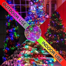 JMEXSUSS Multicolor Christmas Tree Lights Indoor Outdoor, 200 LED Clear Wire, 66ft Colorful Plug-In For Bedroom Room Party Xmas Decorations - Multicolor - View 5