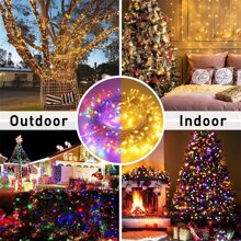 JMEXSUSS 200 LED Christmas String Lights Outdoor Waterproof, 66ft Color Changing String Lights Plug In, Warm White & Multicolor Christmas Lights For Trees Yard Wedding Xmas Party - Warm White to Multicolor - View 4
