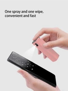 1pc Solid Portable Detachable Keyboard Cleaning Spray Bottle - Pink - View 6