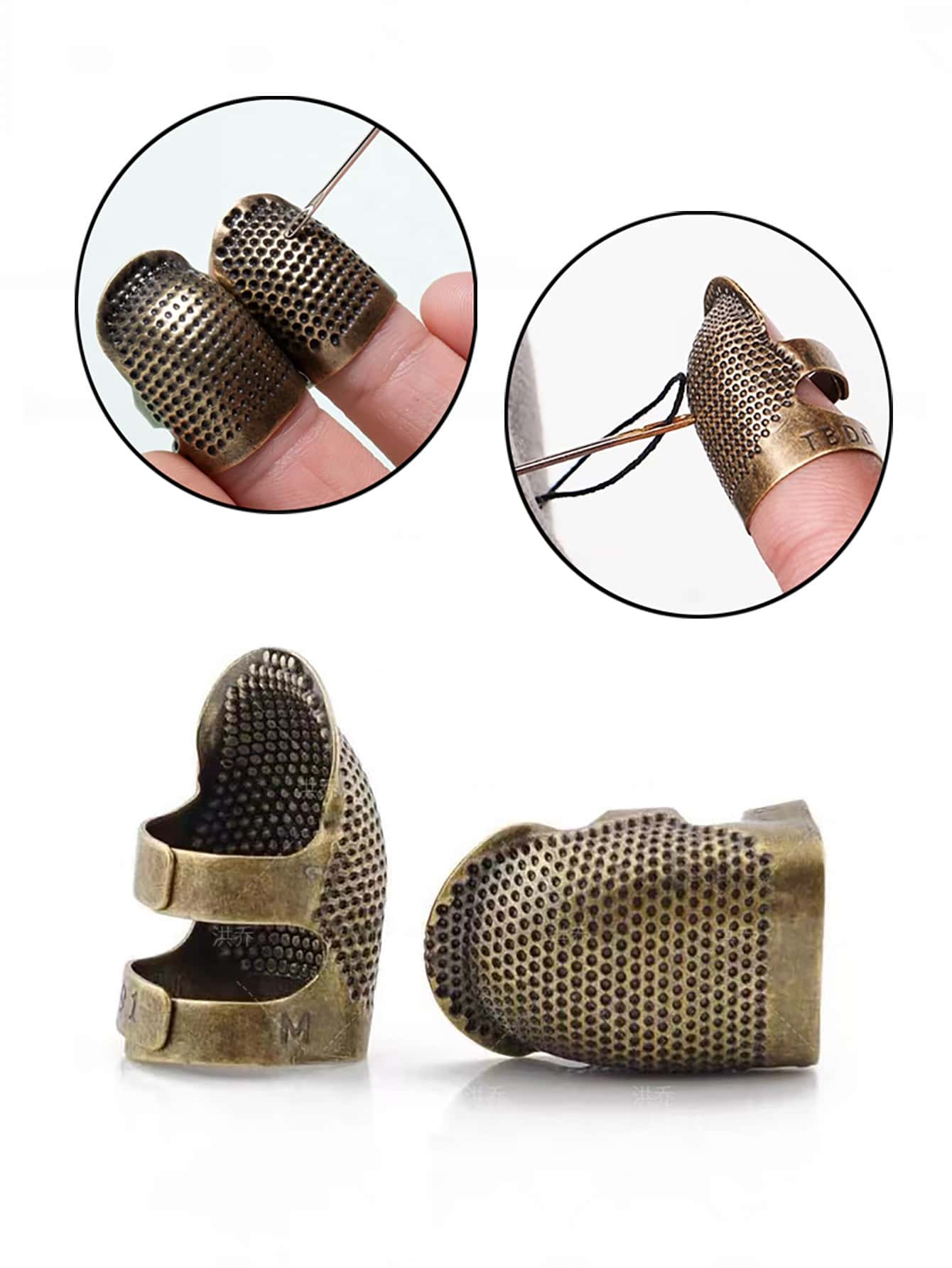 2 cái/bộ Thêu Khâu Punch Bút Bộ Với Máy chỉ kim - Đồng - Xem 1