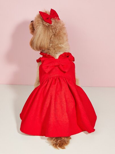 PETSIN 1 pieza Vestido de tirantes de pana para mascotas perros y gatos, adecuado para primavera y verano