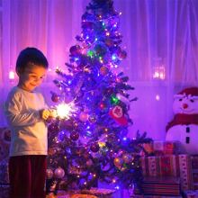 JMEXSUSS Connectable 100 LED Multicolor Christmas Lights For Tree, 8 Modes Multicolor Christmas Tree Lights Indoor Outdoor Clear Wire, 33ft Colorful Christmas Lights Plug-In For Christmas Tree Bedroom - Multicolor - View 5