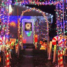 JMEXSUSS Connectable 100 LED Multicolor Christmas Lights For Tree, 8 Modes Multicolor Christmas Tree Lights Indoor Outdoor Clear Wire, 33ft Colorful Christmas Lights Plug-In For Christmas Tree Bedroom - Multicolor - View 6