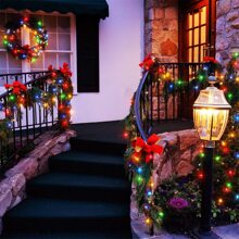 JMEXSUSS Connectable 100 LED Multicolor Christmas Lights For Tree, 8 Modes Multicolor Christmas Tree Lights Indoor Outdoor Clear Wire, 33ft Colorful Christmas Lights Plug-In For Christmas Tree Bedroom - Multicolor - View 7